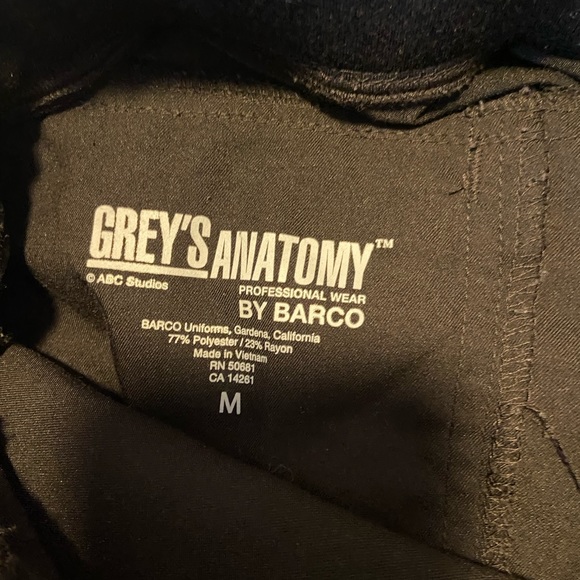 Great used condition greys anatomy size medium womens black scrub pants - Picture 4 of 6